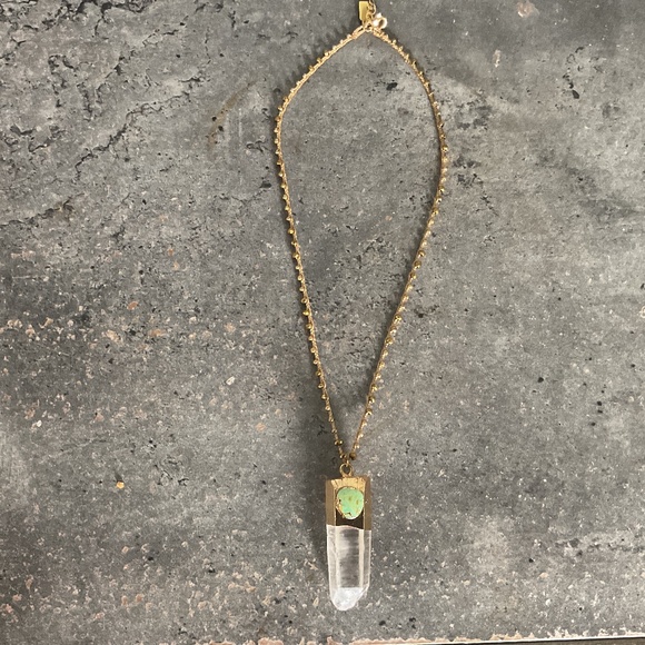 NWOT energy quartz with green turquoise stone - Picture 1 of 7